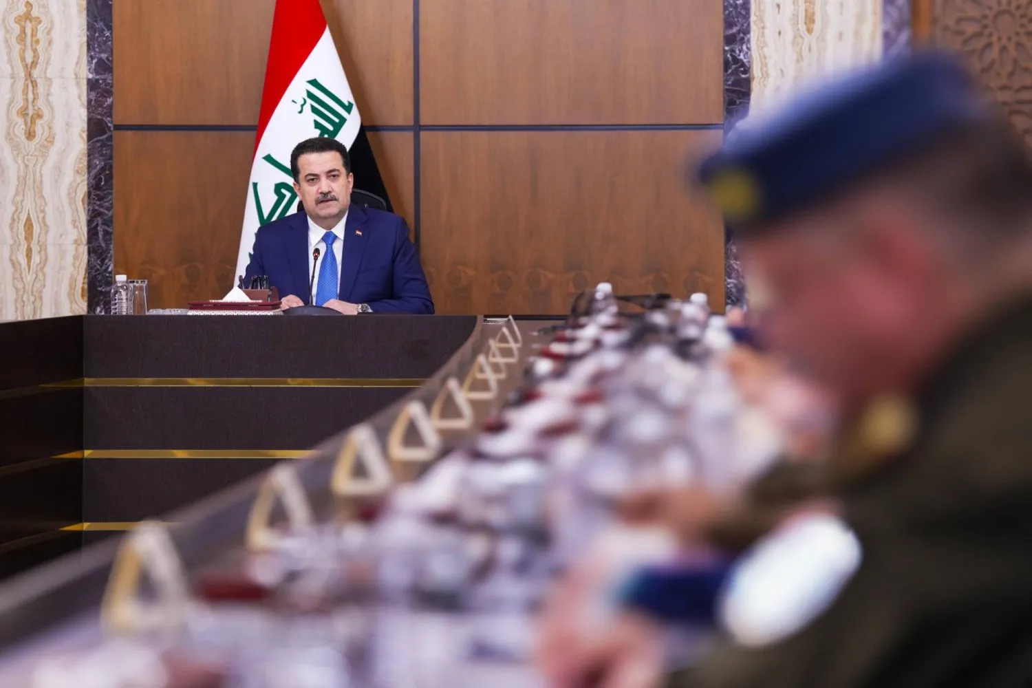 Sudani during the emergency meeting of the National Security Council (Prime Minister’s Office)