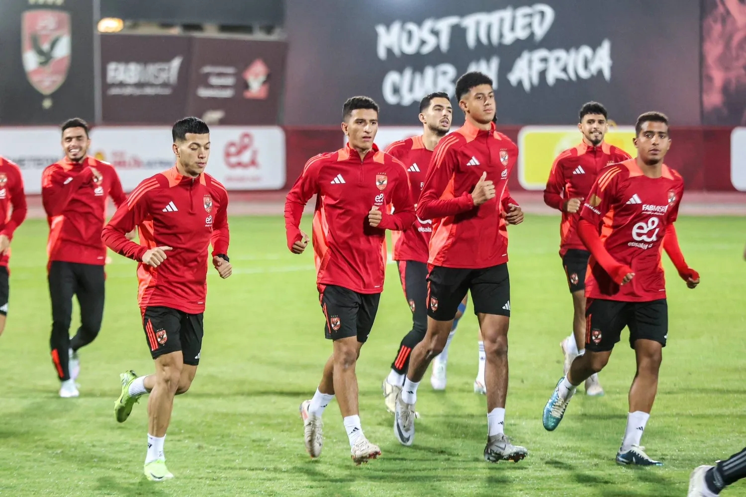 جانب من تدريبات الأهلي المصري (الشرق الأوسط)