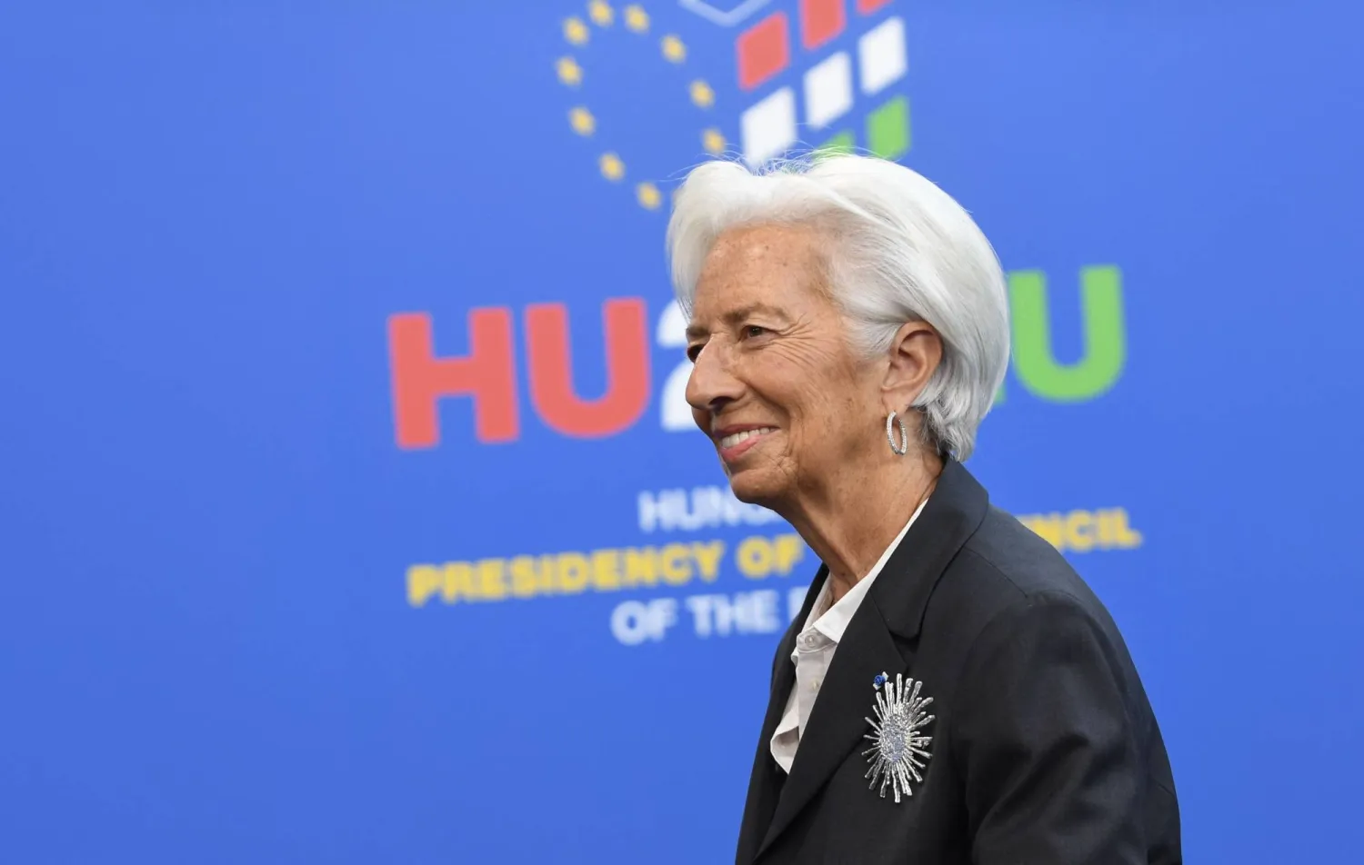 رئيسة المركزي الأوروبي كريستين لاغارد خلال اجتماع غير رسمي لقادة الاتحاد الأوروبي في بودابست 8 نوفمبر 2024 (أ.ف.ب)