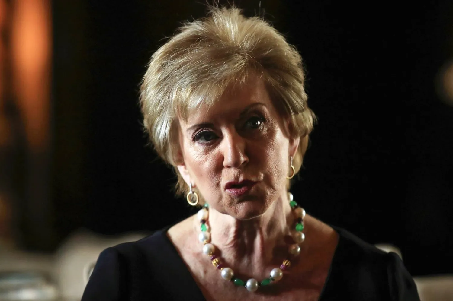 Donald Trump'ın Eğitim Bakanlığı’na aday gösterdiği Linda McMahon (AP)