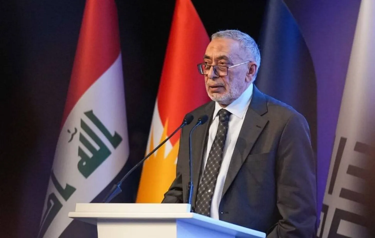 رئيس البرلمان العراقي خلال «منتدى السلام» في دهوك (إكس)