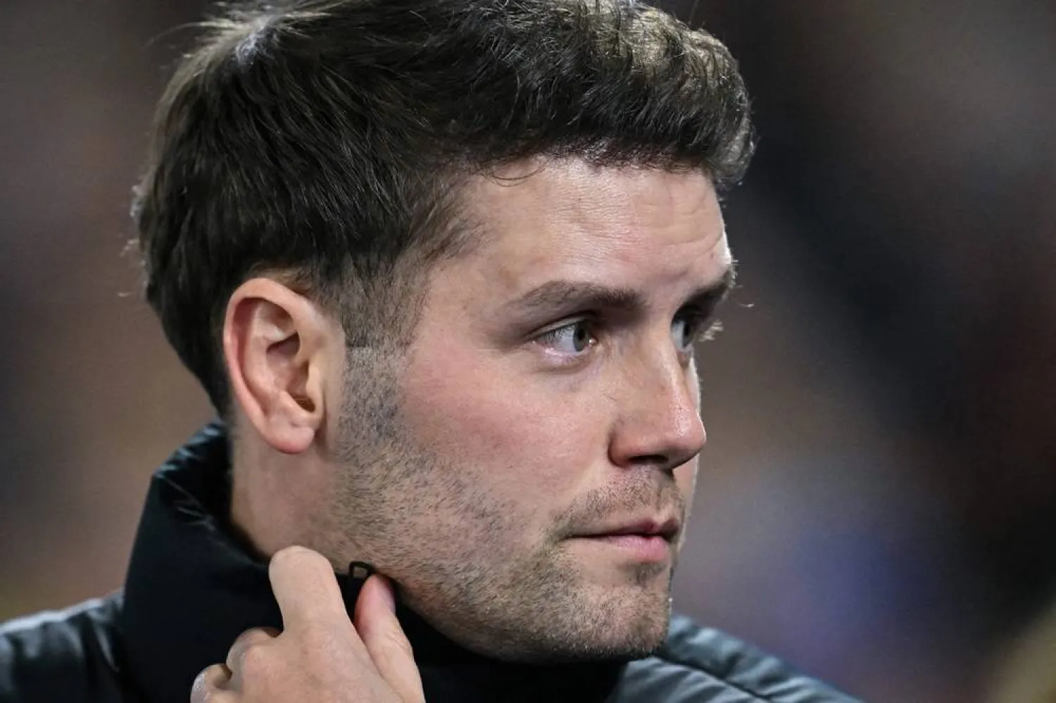 Brighton's German head coach Fabian Hurzeler reacts during the English Premier League football match between Brighton and Hove Albion and Southampton at the American Express Community Stadium in Brighton, southern England on November 29, 2024. (AFP)