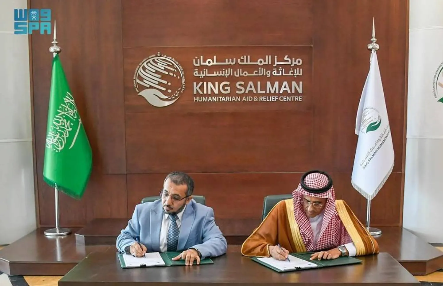 The agreement was signed by KSrelief’s Assistant Supervisor General for Operations and Programs Eng. Ahmed Al Baiz at the center's headquarters in Riyadh. (SPA)
