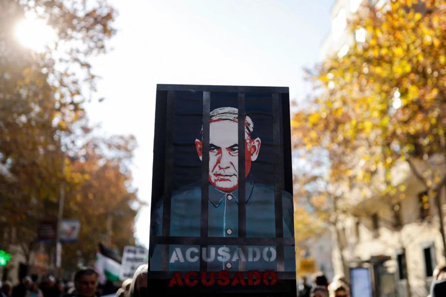 Dünyanın farklı yerlerinde protesto edilen Netanyahu için Hamaney de idam istemişti (AFP)