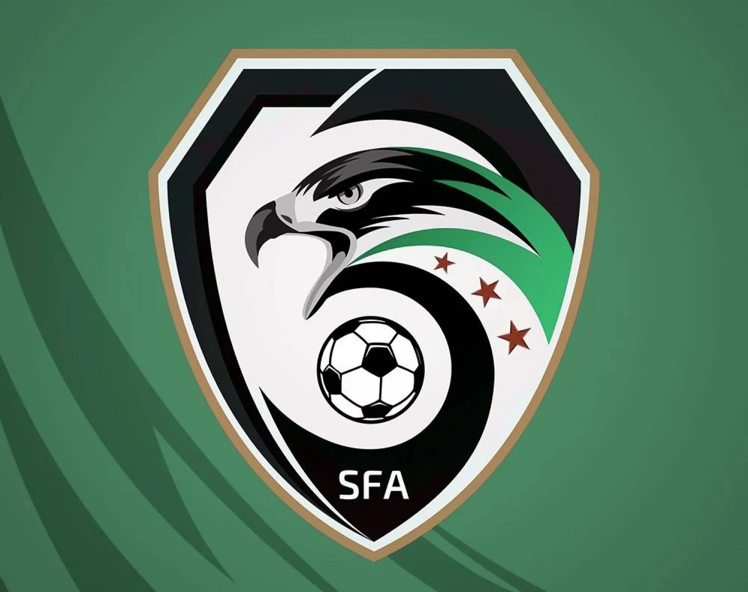 The country's football federation changed the color of the national team's kit and logo from red to green. (Syrian Football Association)