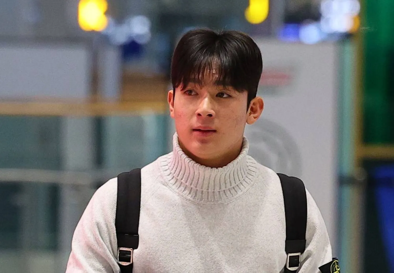 South Korean soccer player Yang Min-hyeok arrives at Incheon International Airport, west of Seoul, South Korea, on 16 December 2024. (EPA/Yonhap) 