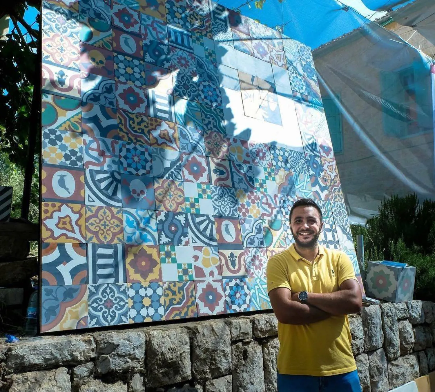 حكاية بلاطات غسان فياض لها رائحة حنين (حسابه الشخصي)