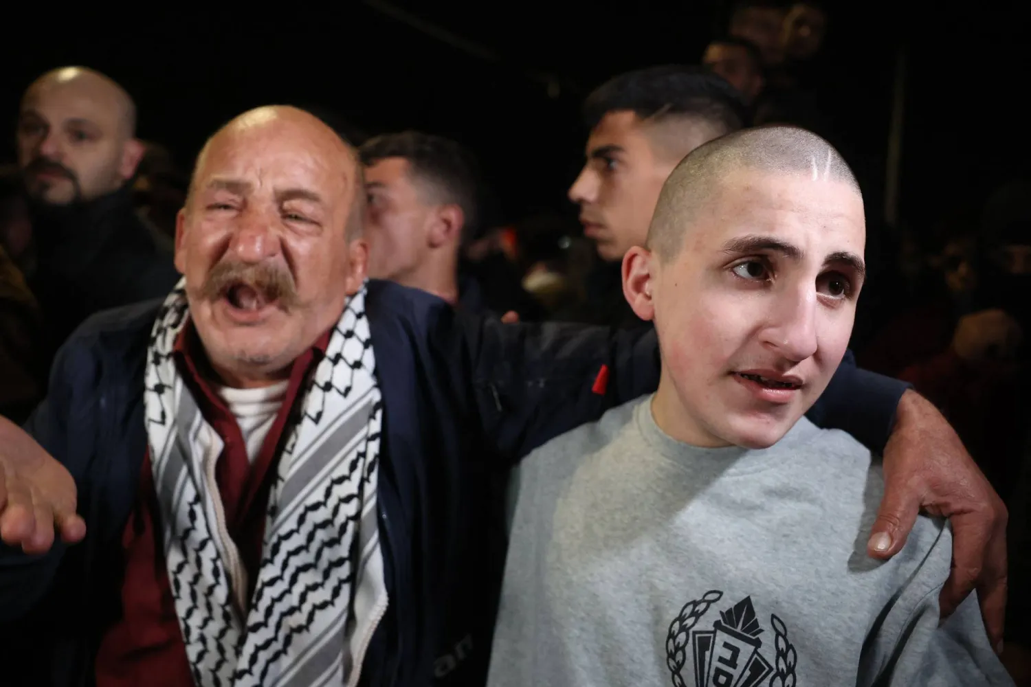 الأسير المحرَّر معوض الحج الذي دخل الأَسر عام 2023 (أ.ف.ب)