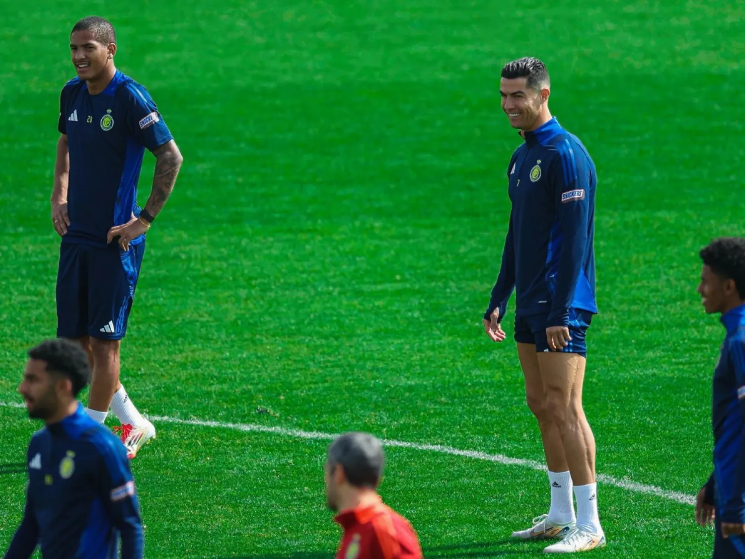 رونالدو خلال تدريبات النصر الأخيرة (نادي النصر)