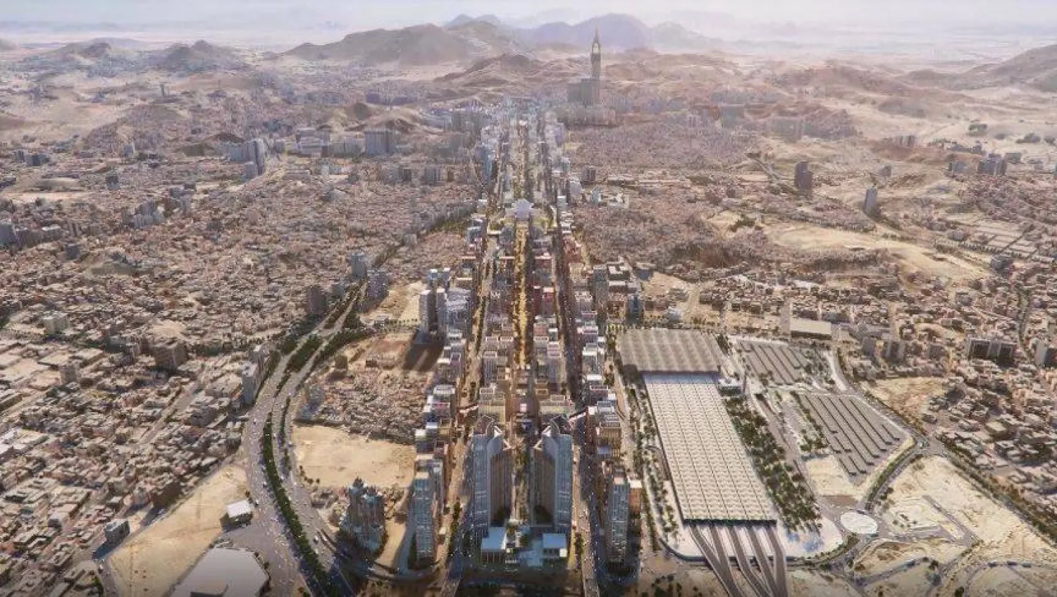 رسم فني لمشروع «مسار مكة» بعد إنجازه بالكامل في 2030 (واس)