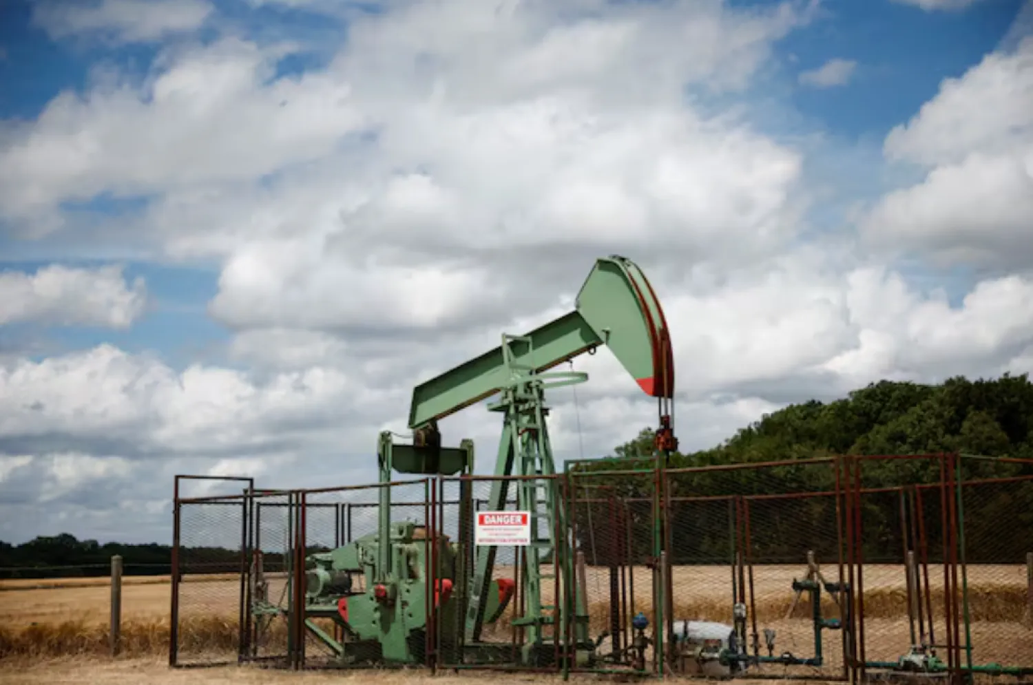 A pumpjack operates at the Vermilion Energy site in Trigueres, France, June 14, 2024. REUTERS/Benoit Tessier/File Photo 