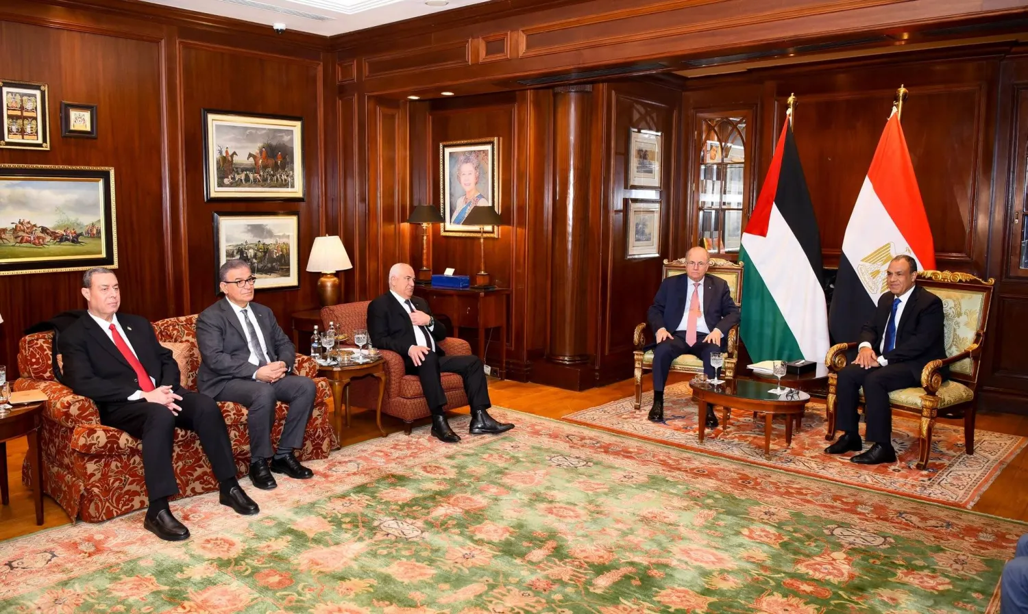 جانب من محادثات وزير الخارجية المصري ونظيره الفلسطيني في القاهرة (الخارجية المصرية)