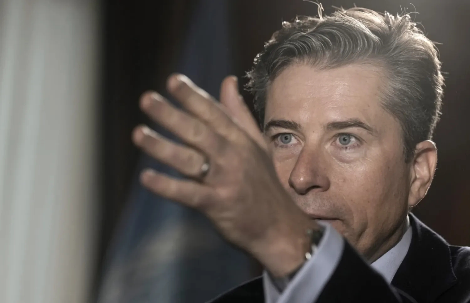  UN humanitarian chief Tom Fletcher speaks during an interview in Cairo, Egypt, Sunday, Feb. 9, 2025. (AP Photo/Amr Nabil)