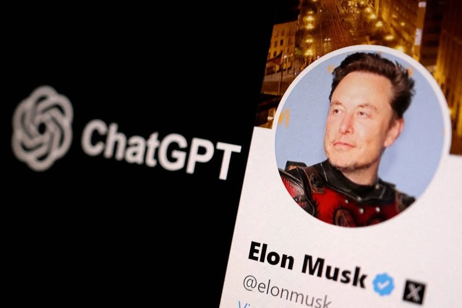 Elon Musk profile picture and ChatGPT logo are seen in this illustration taken, June 11, 2024. (Reuters)