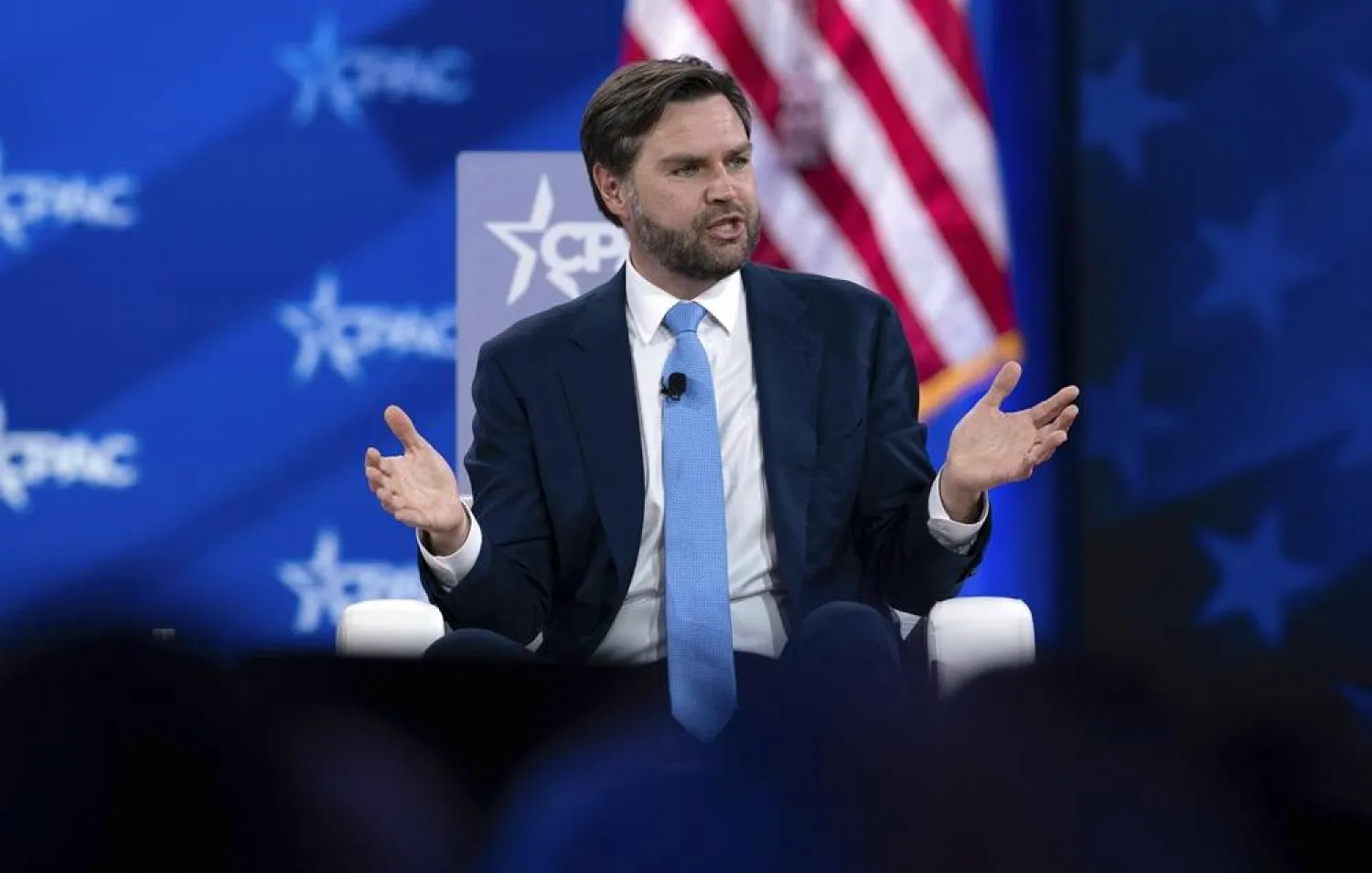  Vice President JD Vance, speaks during the Conservative Political Action Conference, CPAC 2025, at the National Harbor, in Oxon Hill, Md., Thursday, Feb. 20, 2025. (AP) 