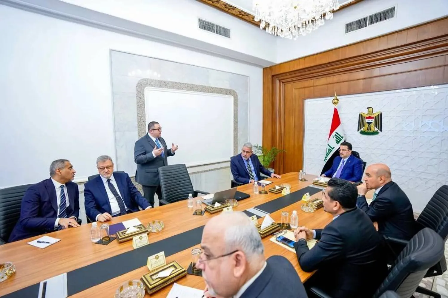 Sudani meets on Sunday with a delegation from the International Air Transport Association (IATA). (Prime Minister’s press office) 