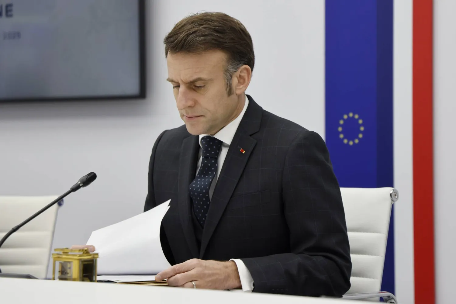 الرئيس الفرنسي إيمانويل ماكرون (إ.ب.أ)