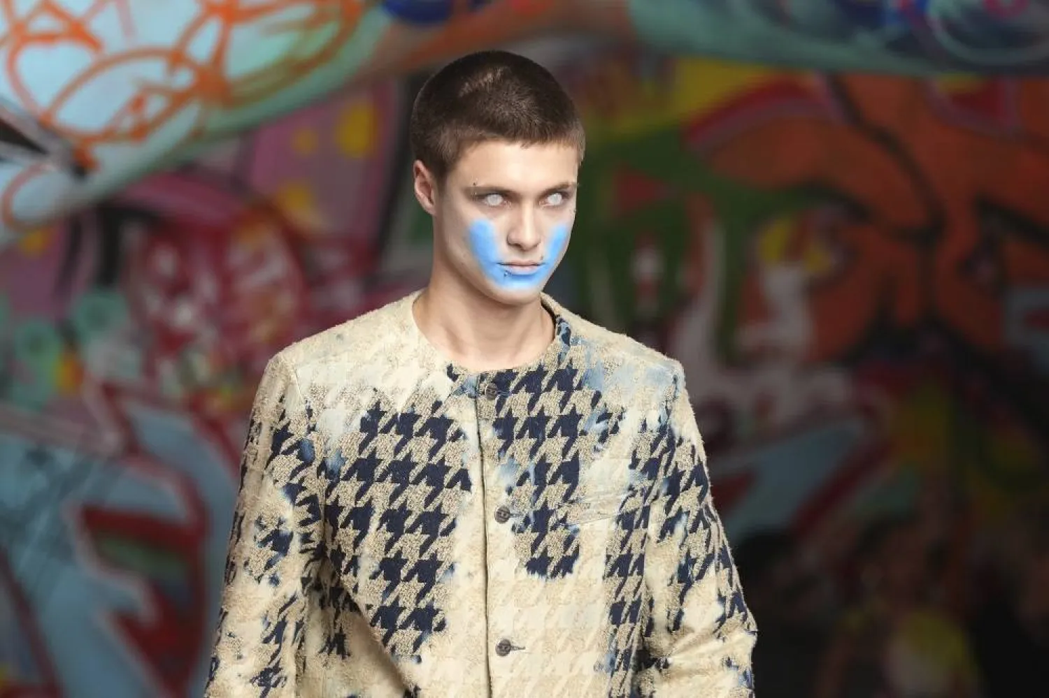 A model wears a creation of the Diesel Fall/Winter 2025-2026 women's collection presented in Milan, Italy, Wednesday, Feb. 26, 2025. (AP)