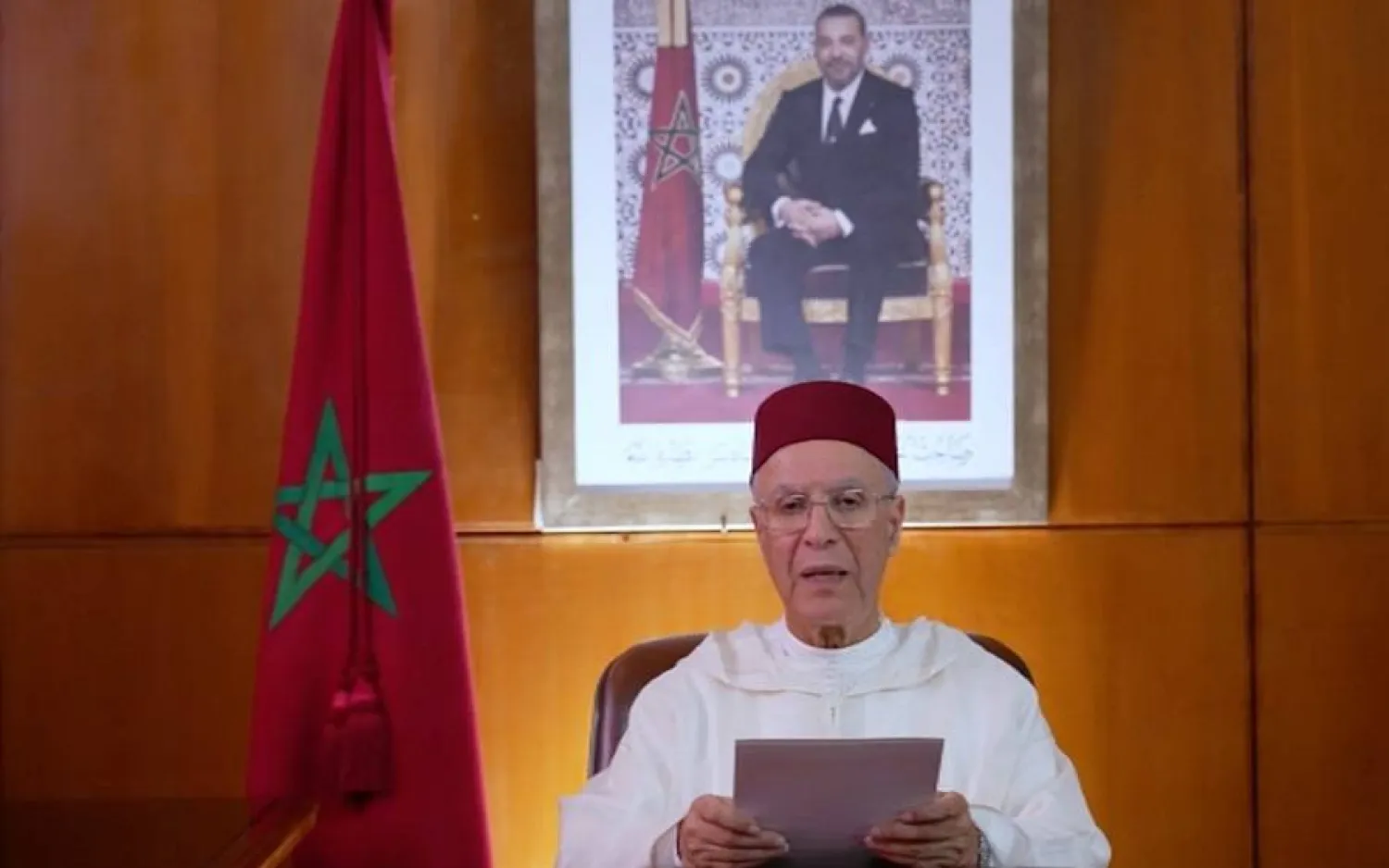 Minister of Endowments and Islamic Affairs Ahmed Toufiq makes the announcement on national television. (MAP)