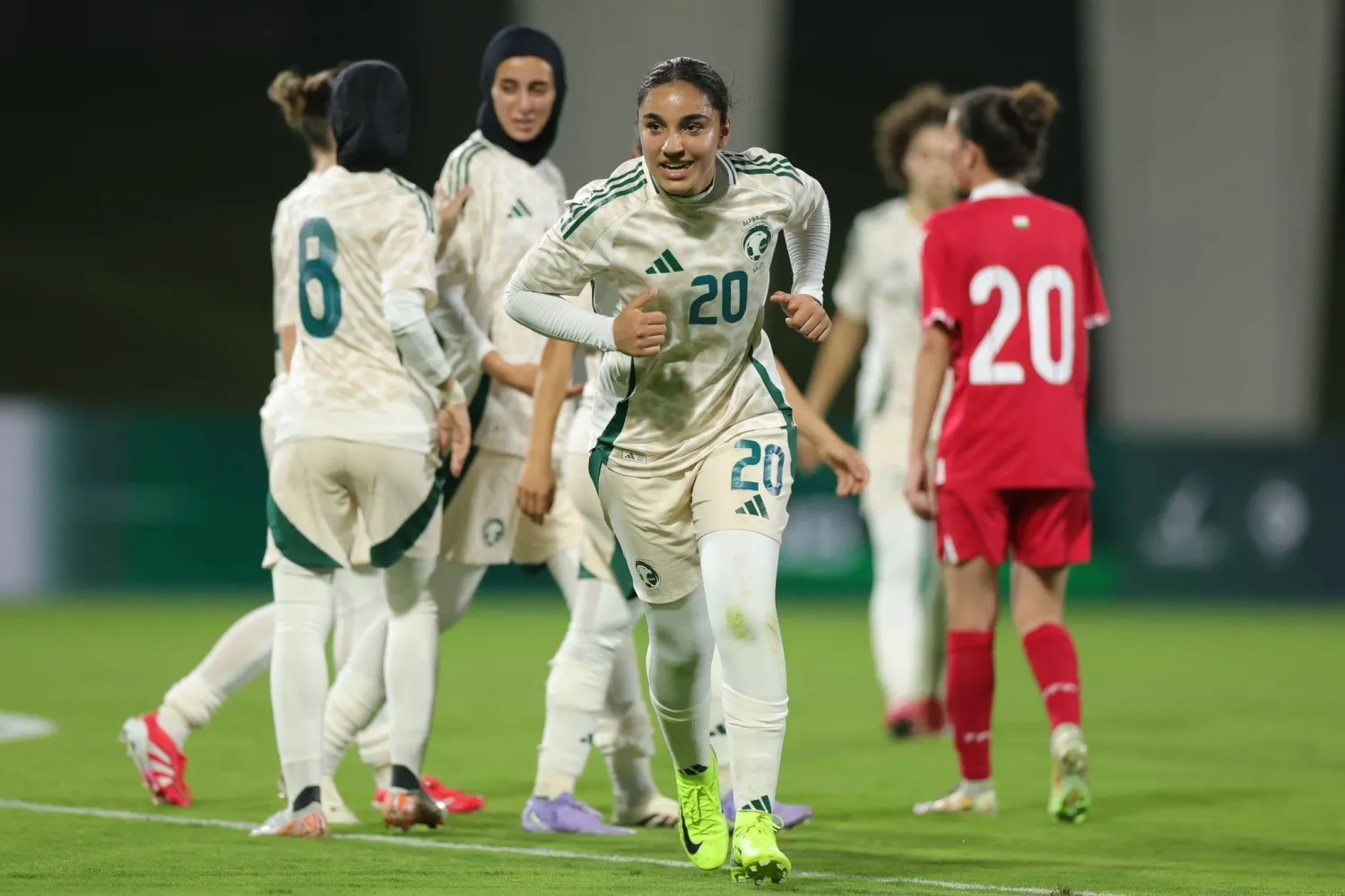 المنتخب السعودي للسيدات يحقق فوزه الثاني على منتخب طاجيكستان بثلاثية نظيفة (إدارة الكرة النسائية)