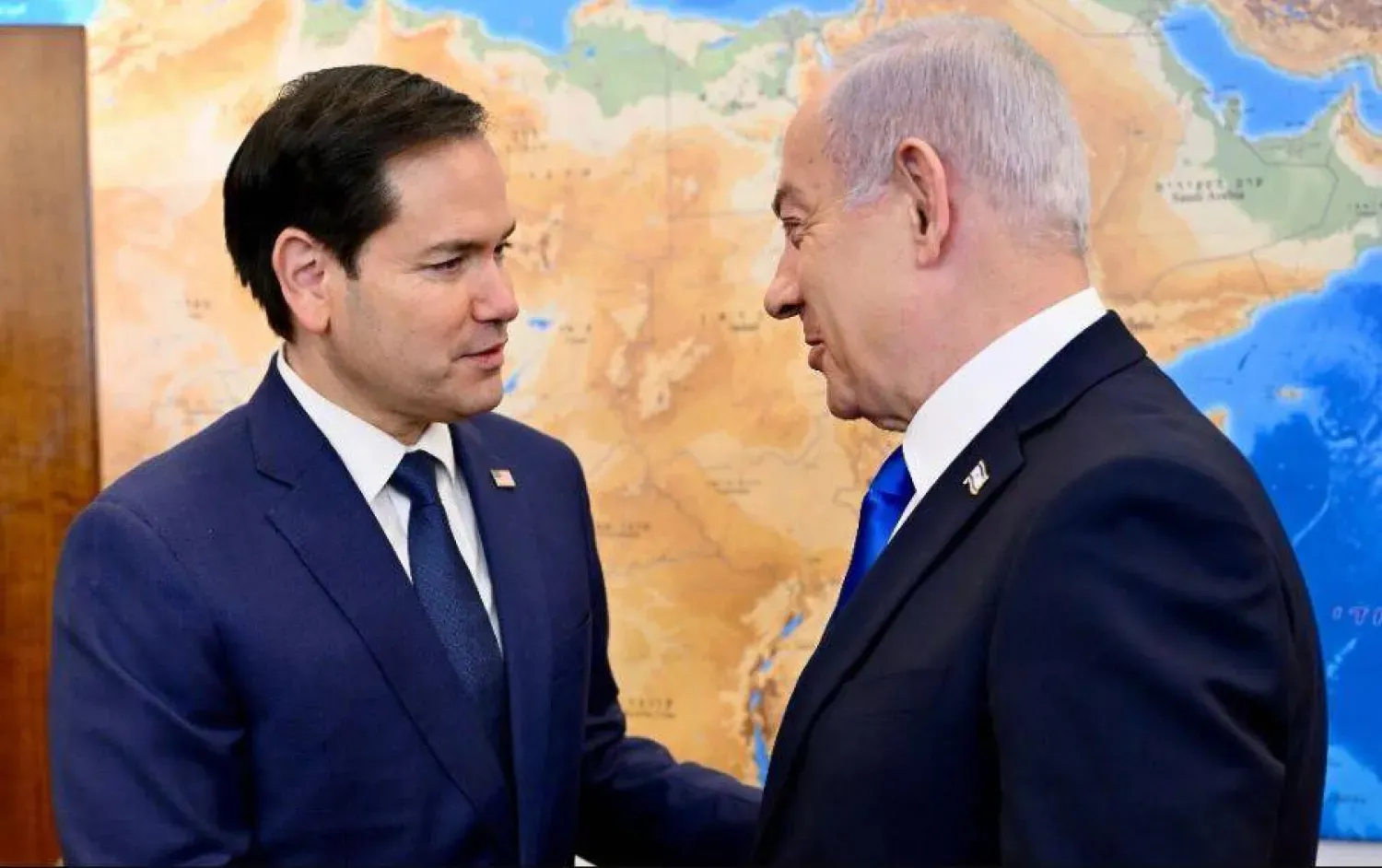 İsrail Başbakanı Binyamin Netanyahu ve  ABD Dışişleri Bakanı Marco Rubio (Arşiv - The Times of Israel)