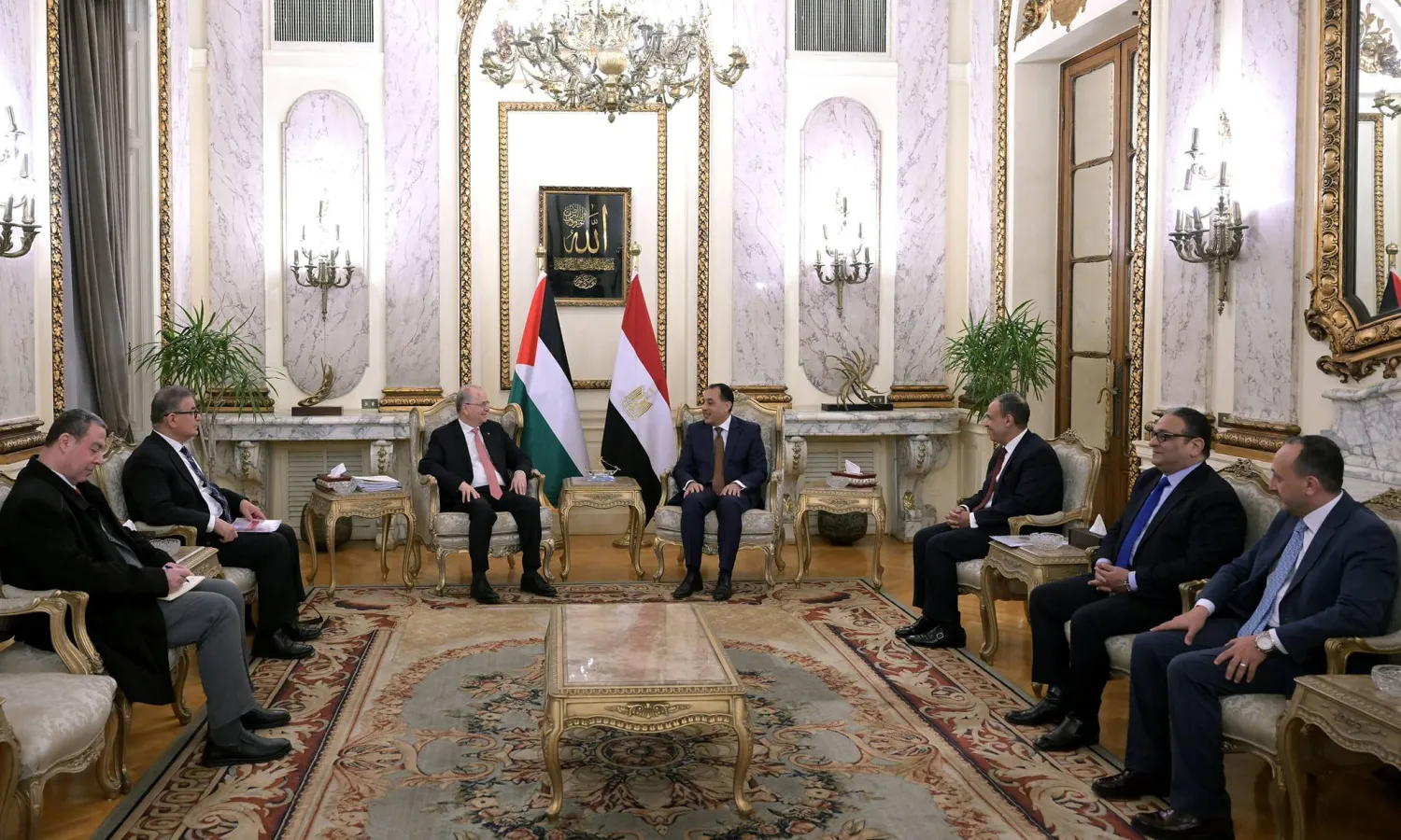 محادثات مصرية - فلسطينية حول إعادة إعمار قطاع غزة (مجلس الوزراء المصري)