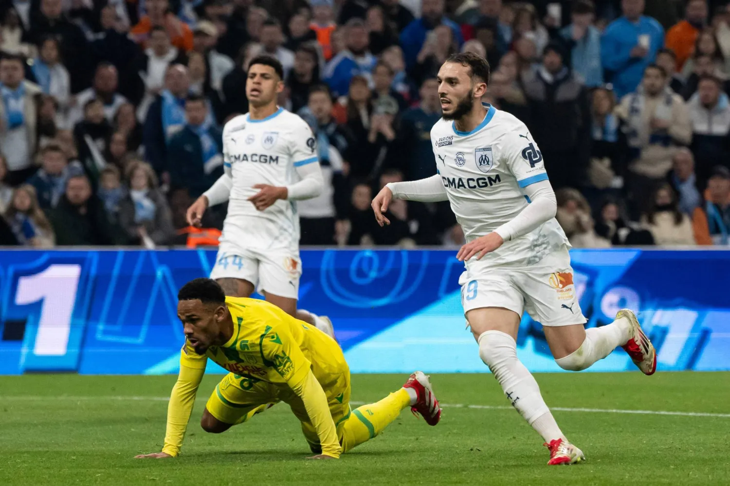 مرسيليا هزم نانت بثنائية (أ.ف.ب)