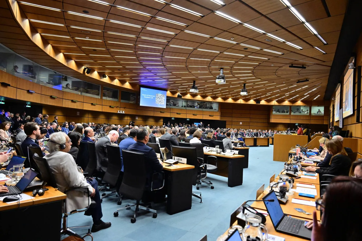 صورة نشرتها الوكالة الدولية للطاقة الذرية من انطلاق اجتماعها الفصلي الأول لعام 2025 في فيينا اليوم