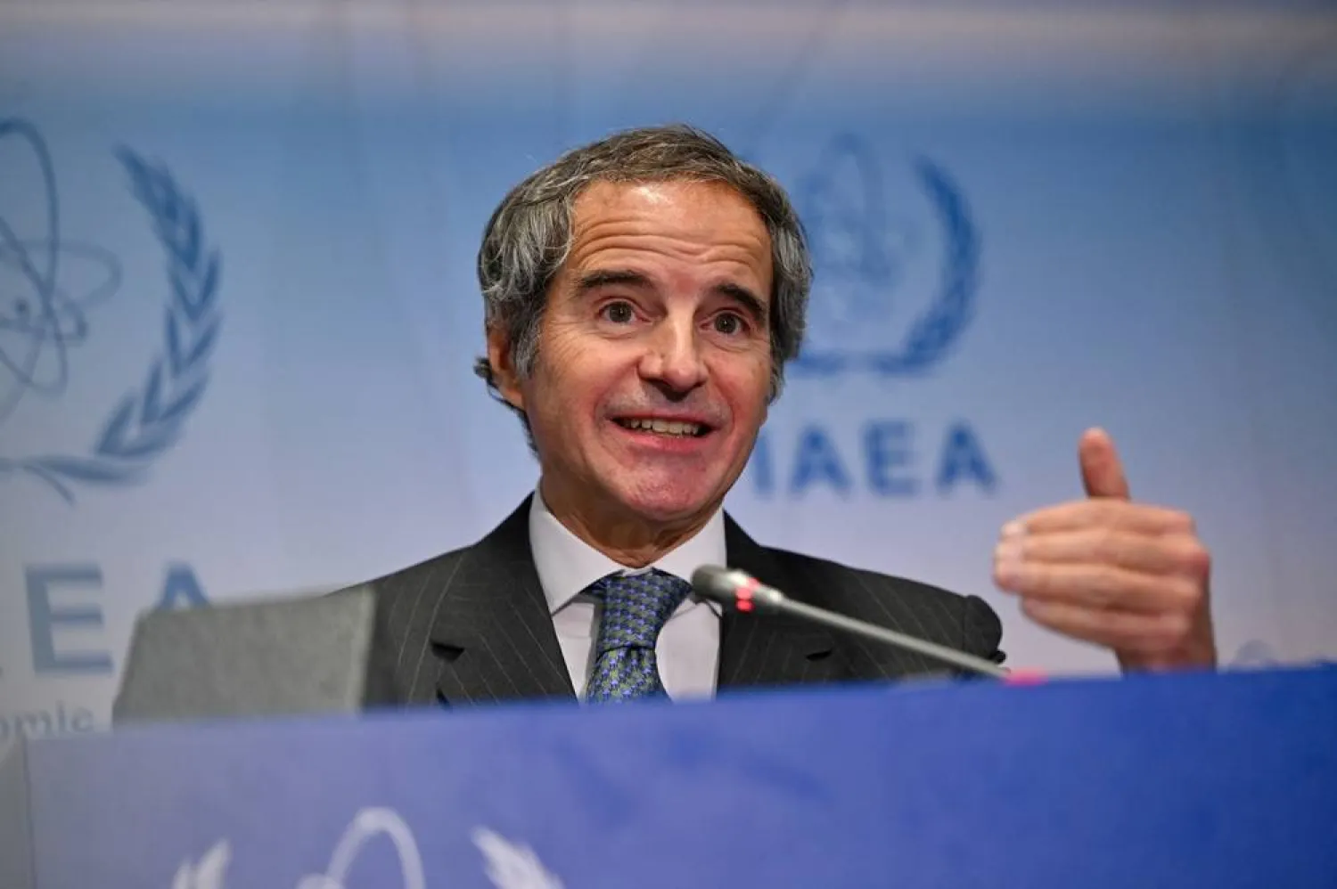  IAEA Director General Rafael Grossi speaks during a press conference on the opening day of his agency's quarterly Board of Governors meeting in Vienna, Austria, March 3, 2025. (Reuters)