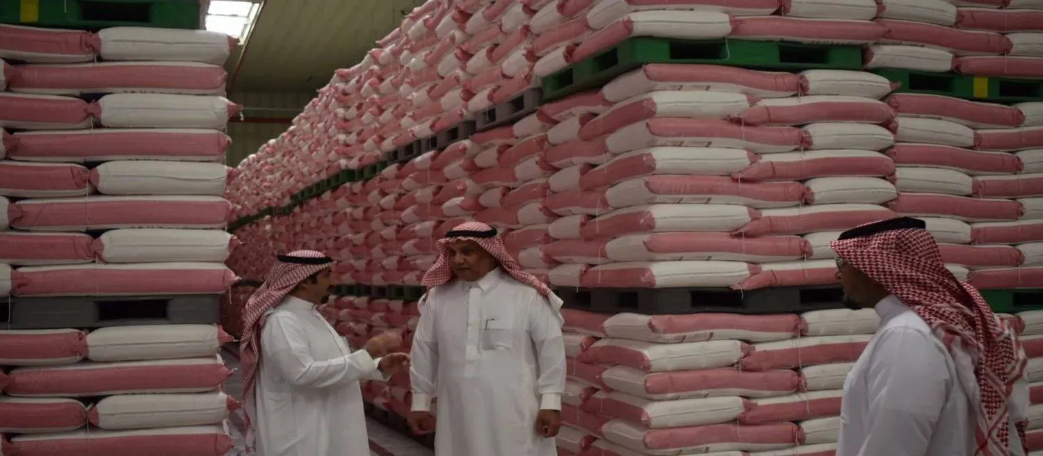 صورة من داخل إحدى شركات المطاحن بالمدينة المنورة غرب السعودية (الهيئة العامة للأمن الغذائي) 