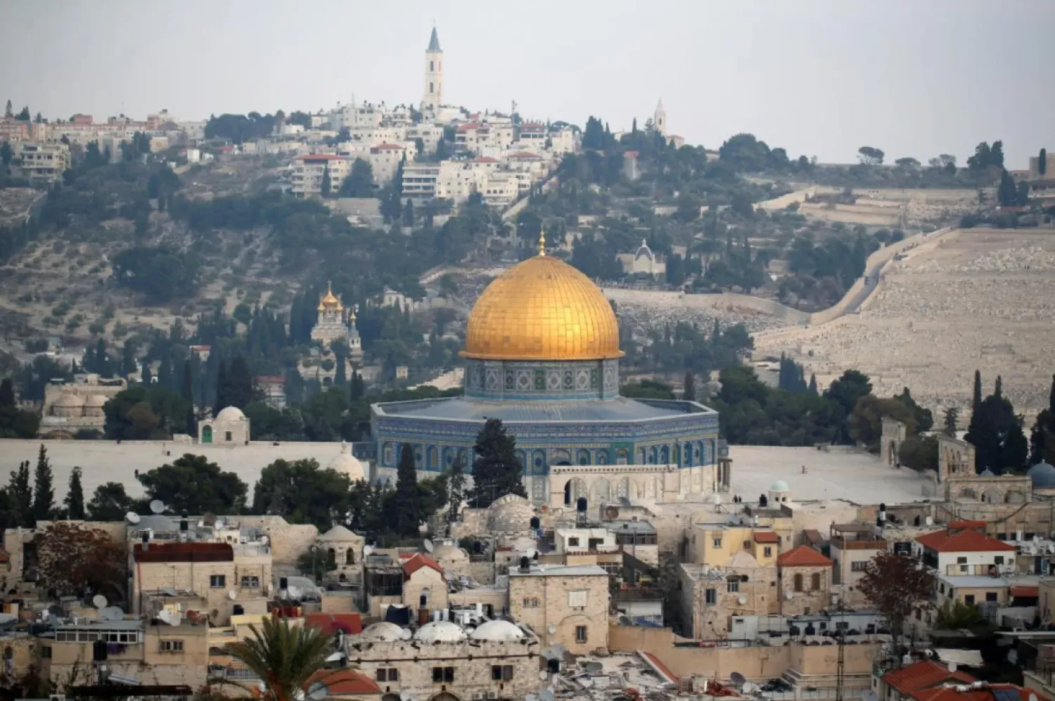A general view shows part of Jerusalem's Old City and the Dome of the Rock December 5, 2017 REUTERS/Ammar Awad

