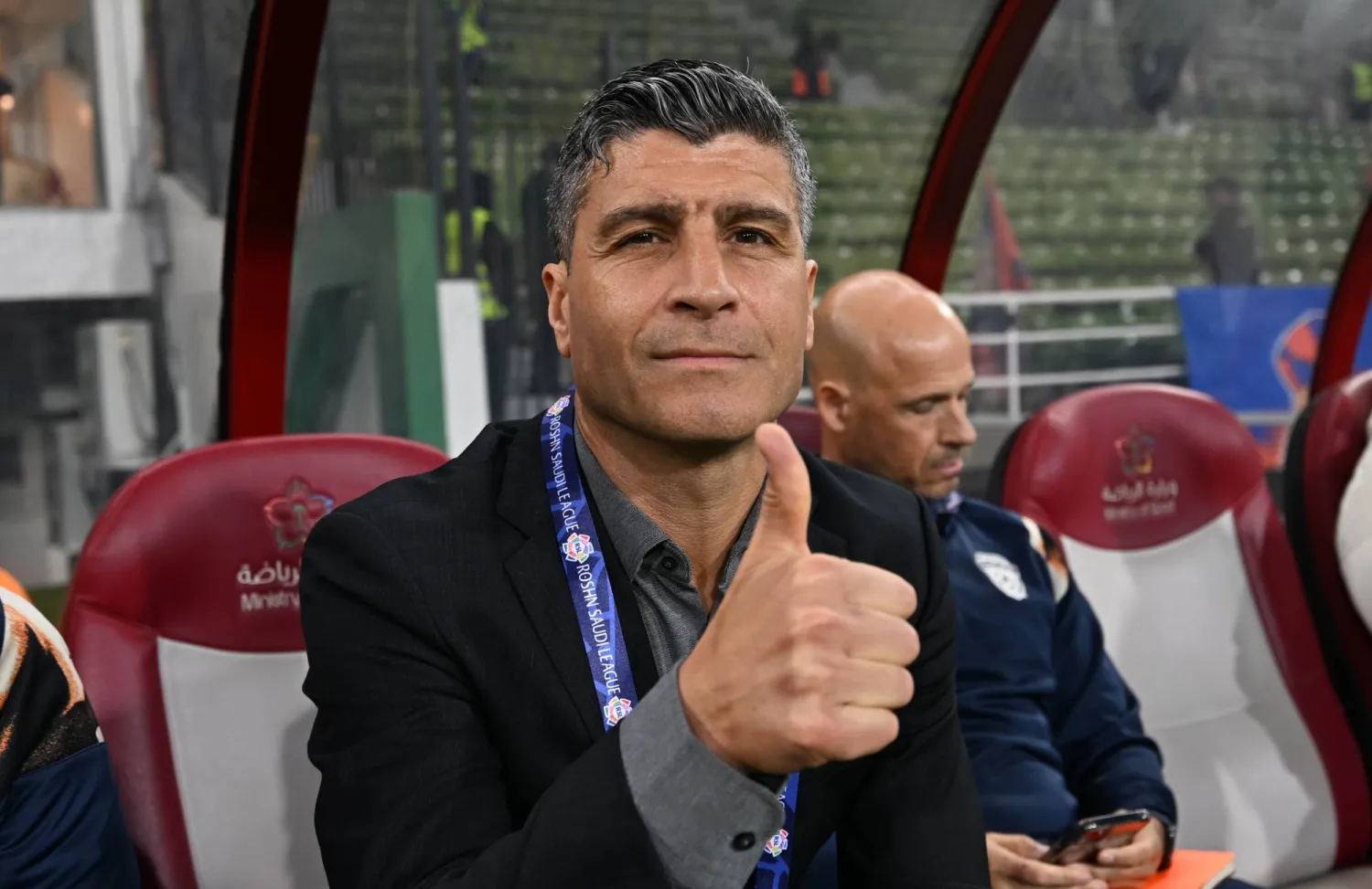 بيدرو مارتينيز مدرب فريق الفيحاء (تصوير: بشير صالح) 