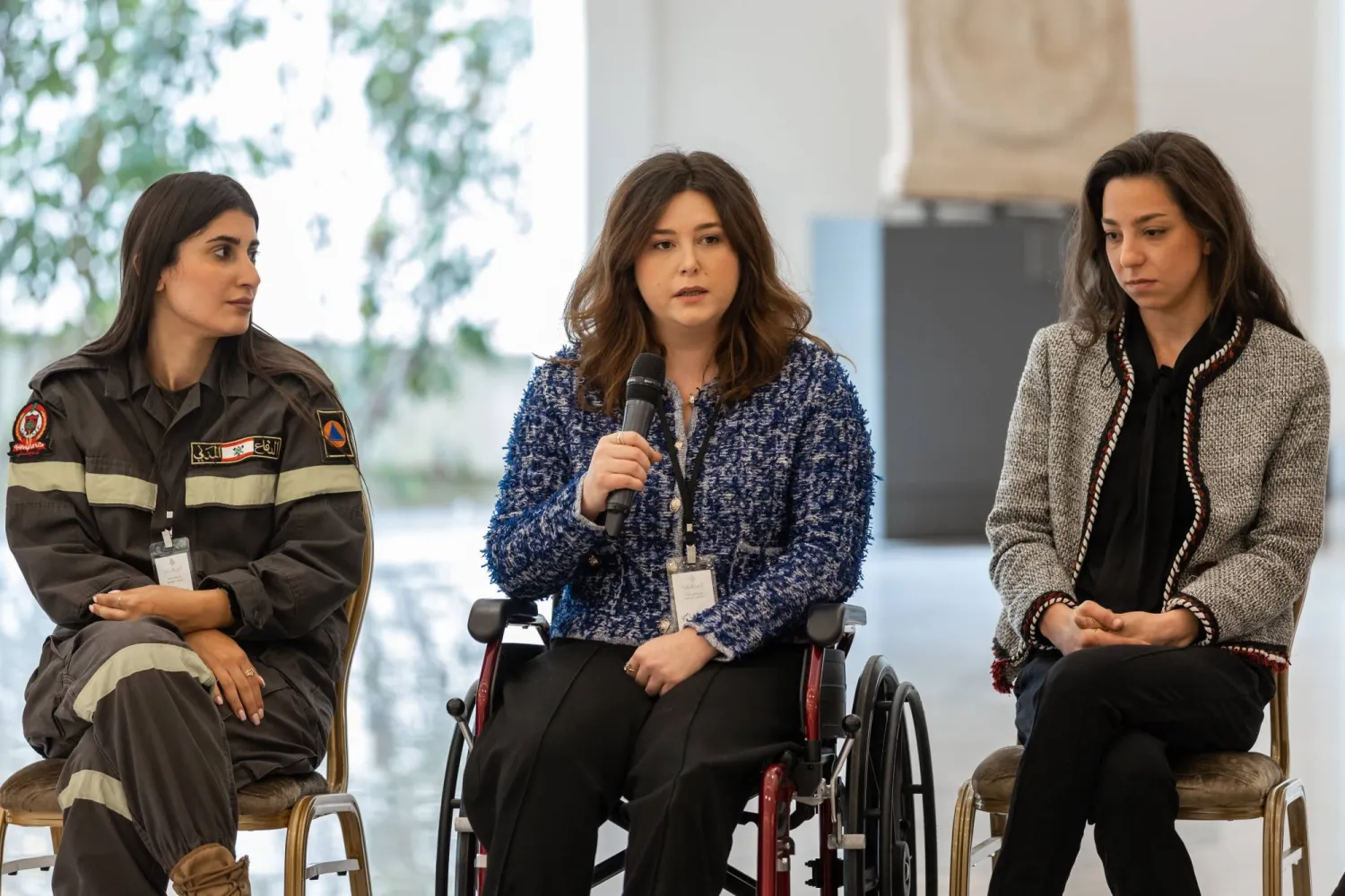 إحدى الضيفات المكرّمات تتحدث عن تجربتها