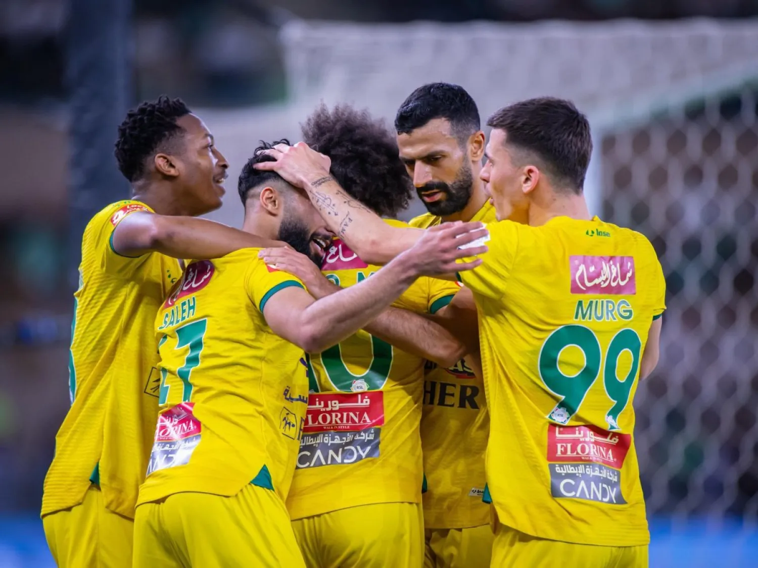 فرحة بالهدف الثاني أمام الأهلي (الشرق الأوسط)