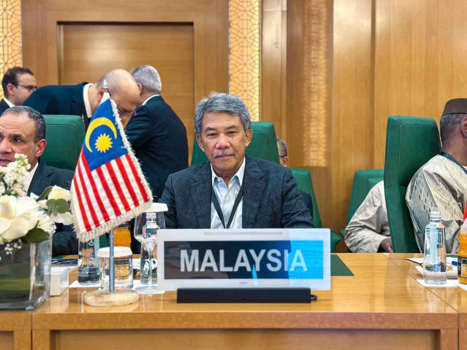 وزير الخارجية الماليزي لدى مشاركته في اجتماع وزراء خارجية منظمة التعاون الإسلامي الأخير في مكة (الشرق الأوسط)