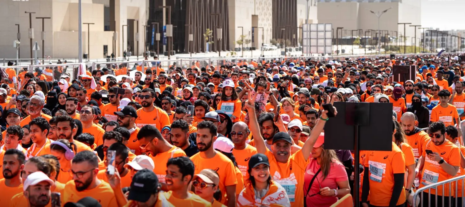 آلاف من السعوديين والمقيمين تفاعلوا مع النشاطات الرياضية التي تقام على أرض المملكة (الشرق الأوسط)