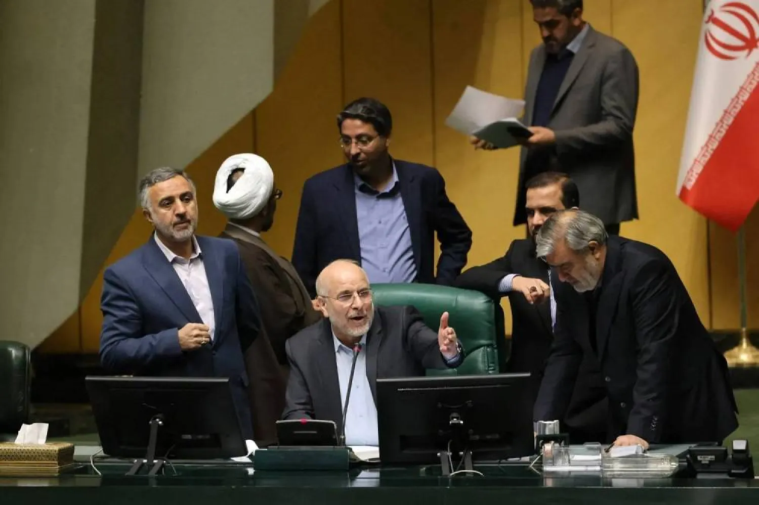 Iranian Parliament Speaker Mohammad-Baqer Qalibaf. (AFP)