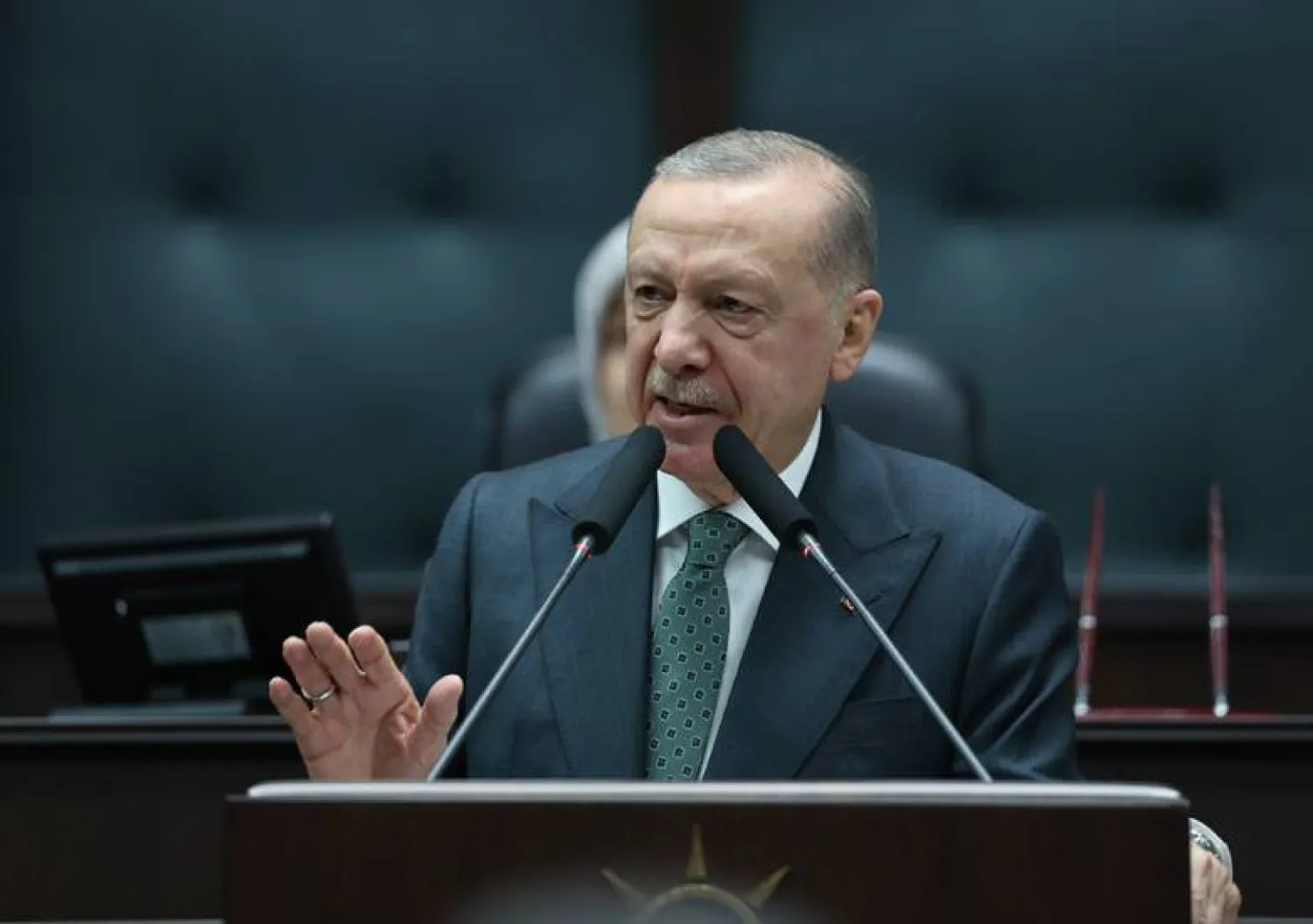 إردوغان متحدثاً أمام نواب حزبه بالبرلمان الأربعاء (الرئاسة التركية)