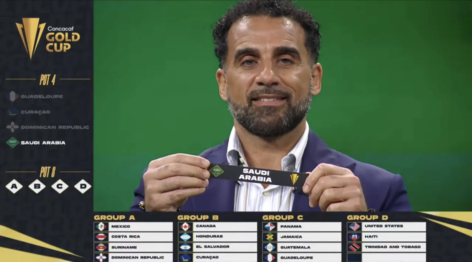 لحظة سحب بطاقة المنتخب السعودي في الكأس الذهبية (الكونكاكاف)