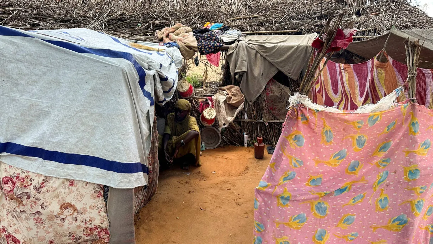 امرأة سودانية في مخيم زمزم بشمال دارفور (رويترز)