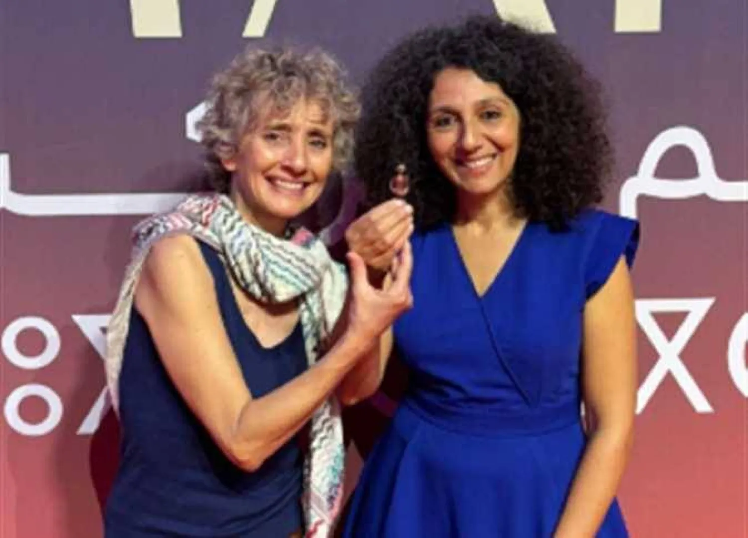 فداء مع مخرجة الفيلم سيلفي باليوت (فداء بزري)