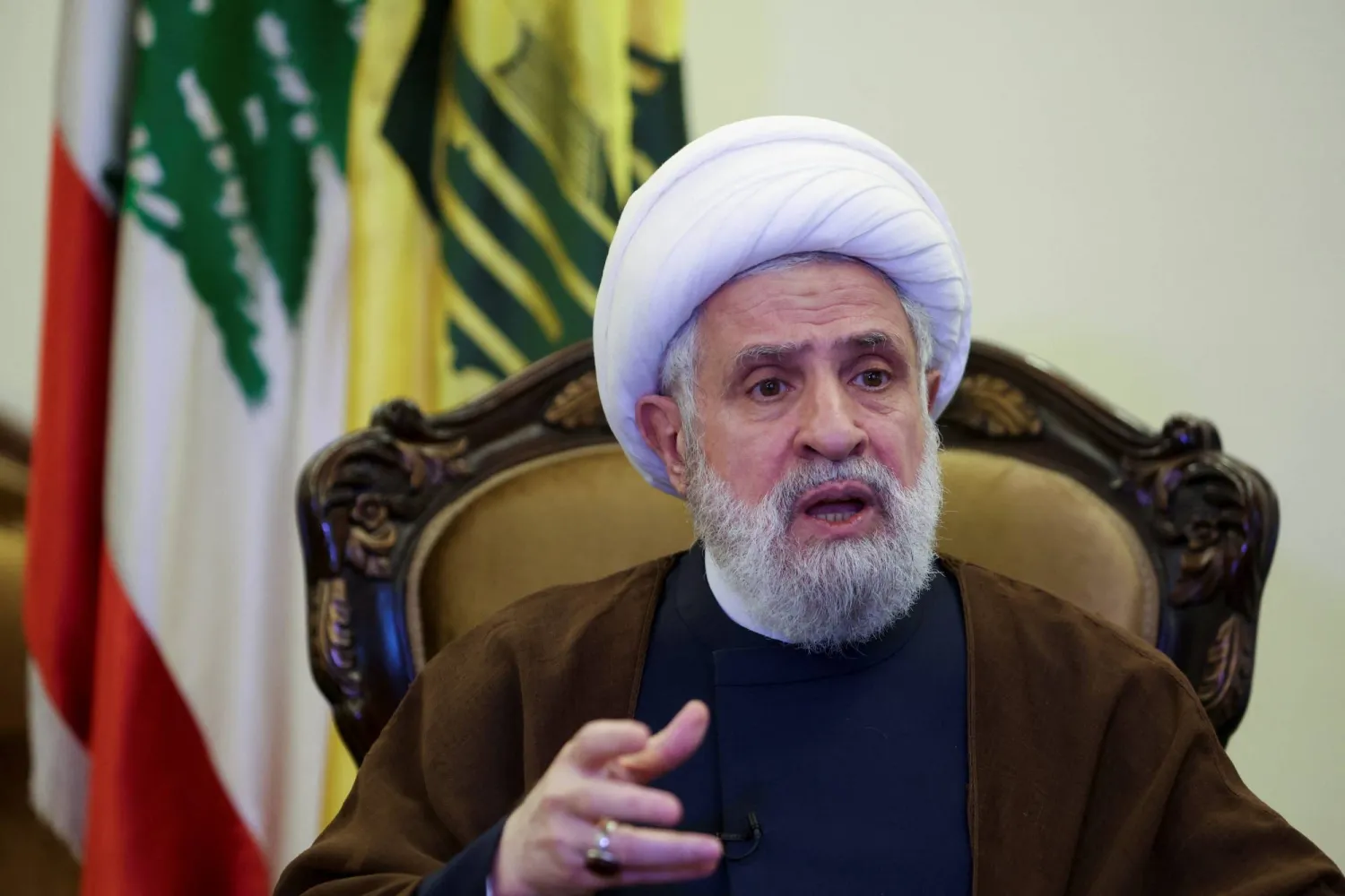 الأمين العام لجماعة «حزب الله» اللبنانية نعيم قاسم (رويترز)