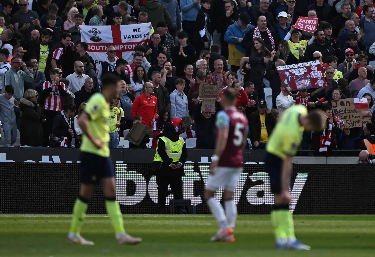 التعادل حكم مواجهة ساوثامبتون مع وست هام (أ.ف.ب)