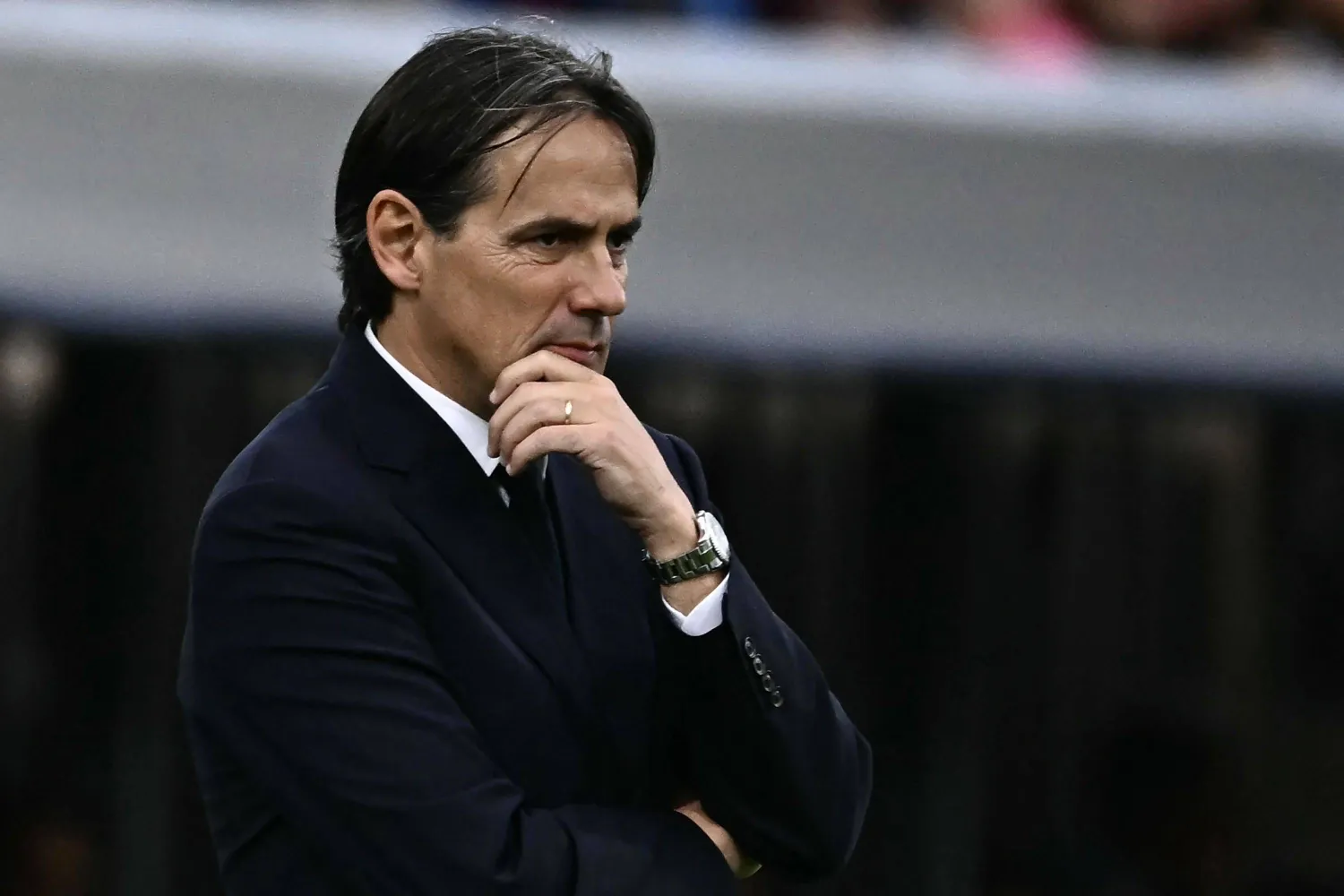 سيموني إنزاغي يؤكد أن المباراة مهمة جداً ويجب أن نخوضها بثقة (أ.ف.ب) 