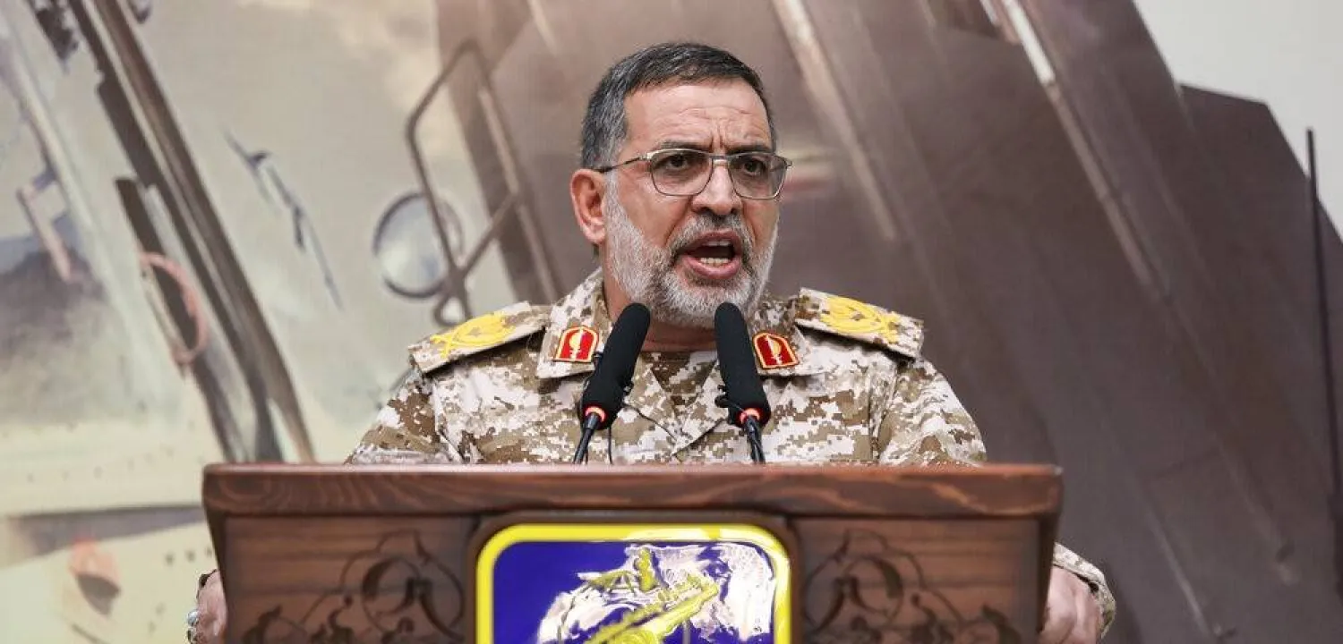 المتحدث باسم «الحرس الثوري» علي محمد نائيني يتحدث خلال مؤتمر صحافي يناير الماضي (إيسنا)
