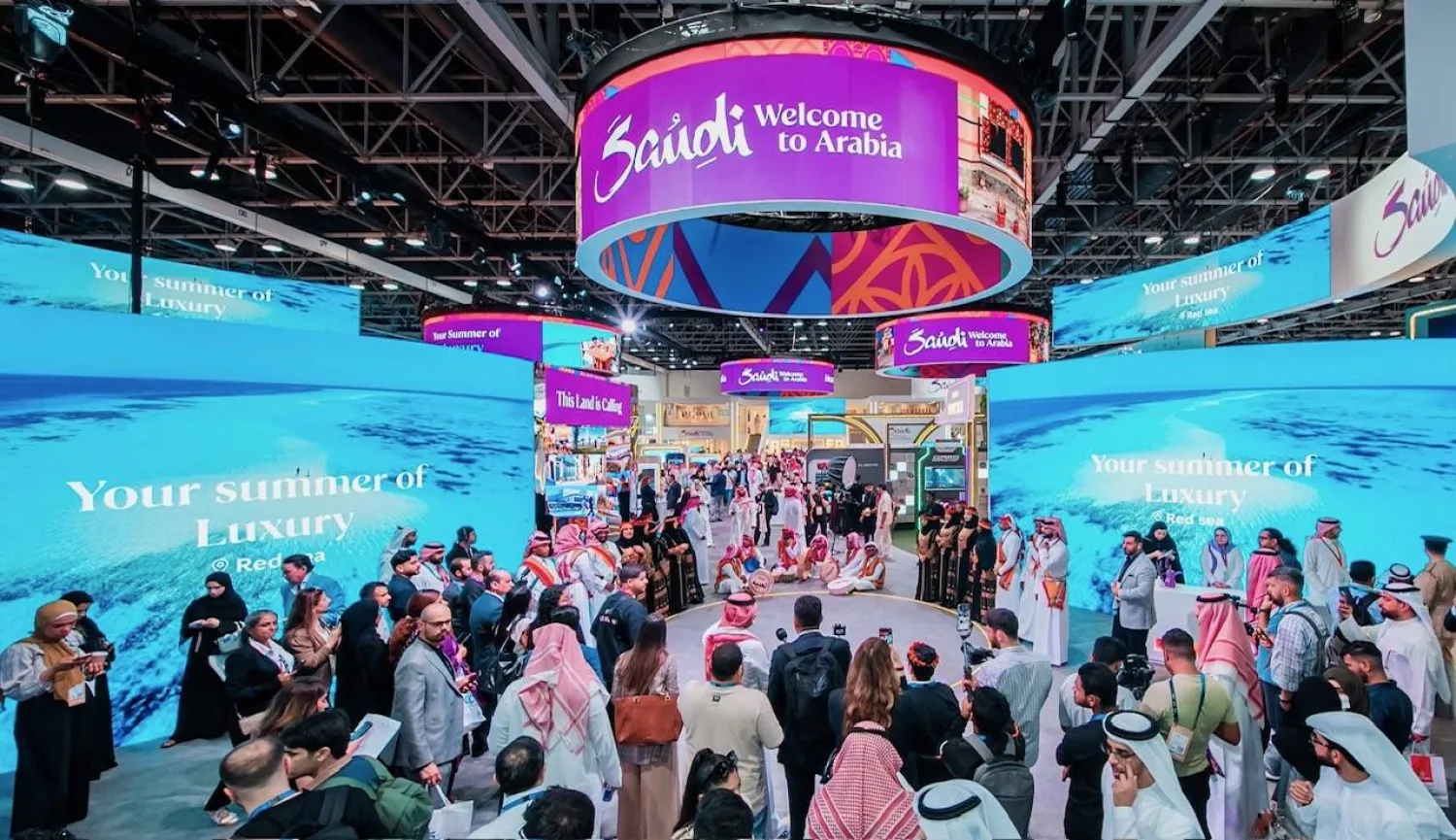 جانب من المشاركة السعودية في «سوق السفر العربي» (الشرق الأوسط)