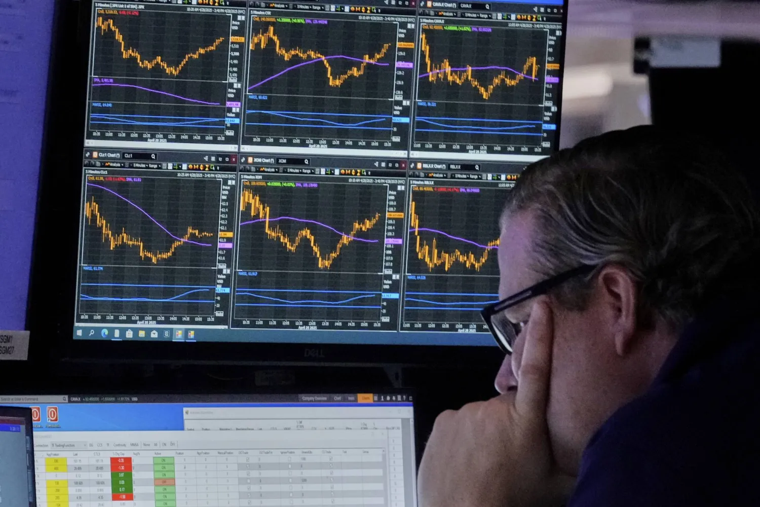 متداول يعمل في بورصة نيويورك (أ.ب)