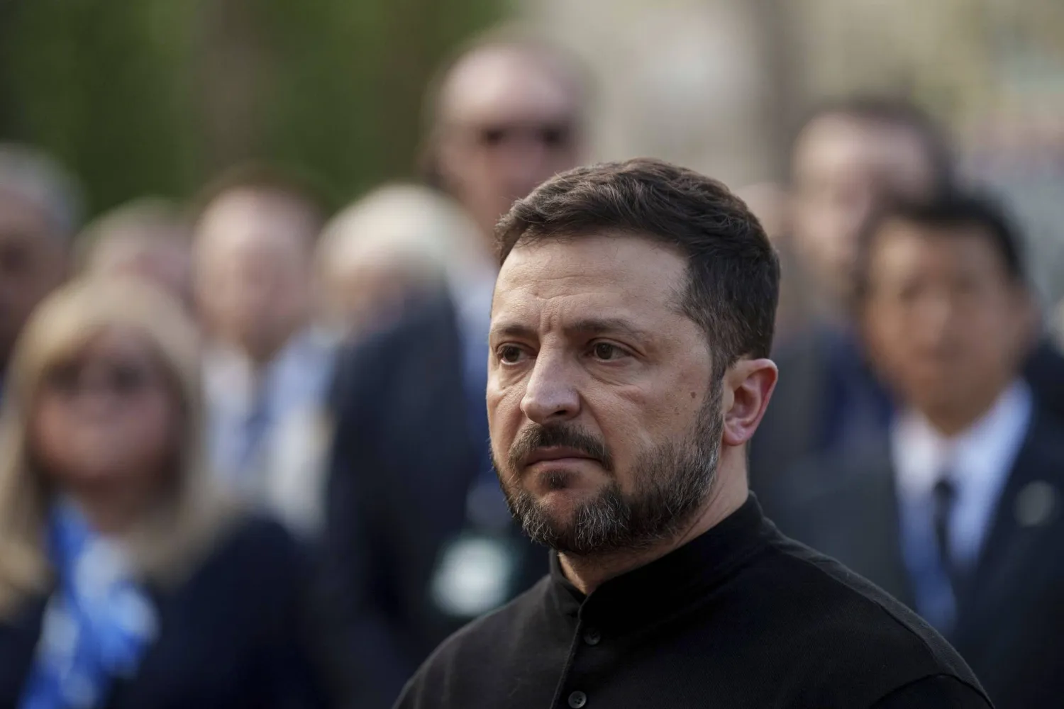 الرئيس الأوكراني فولوديمير زيلينسكي في كييف (أ.ب)