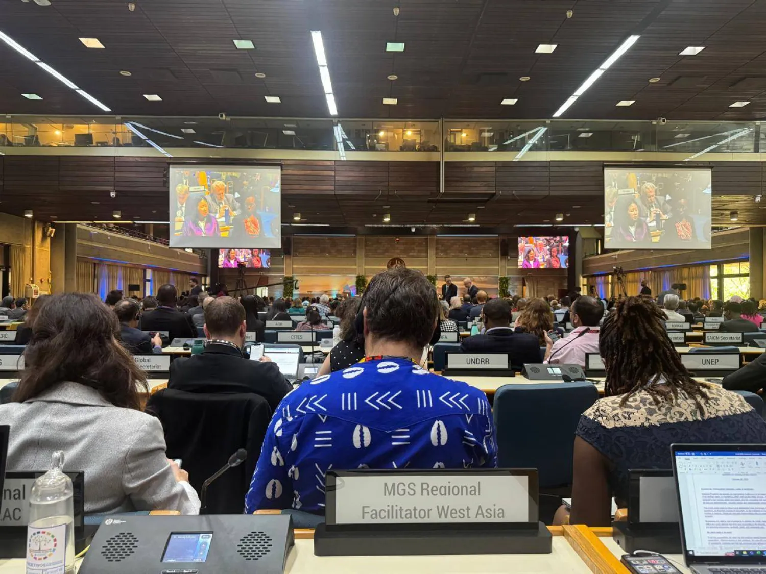 جانب من إحدى جلسات الدورة السابقة لـ«جمعية الأمم المتحدة للبيئة»... (الشرق الأوسط)