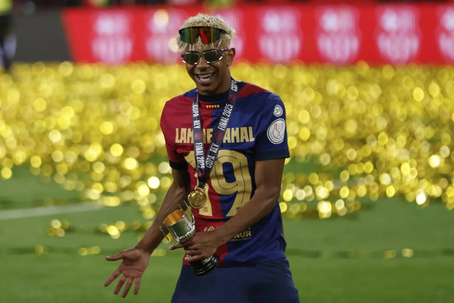 لامين يامال عدَّه البعض أفضل لاعب في برشلونة حالياً (أ.ب)